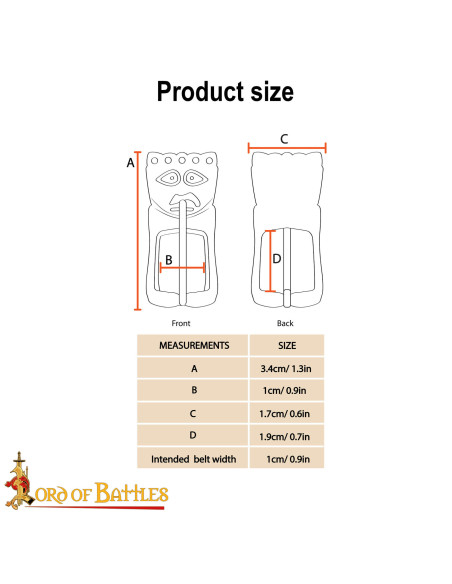 Boucle médiévale en laiton XIVe...
