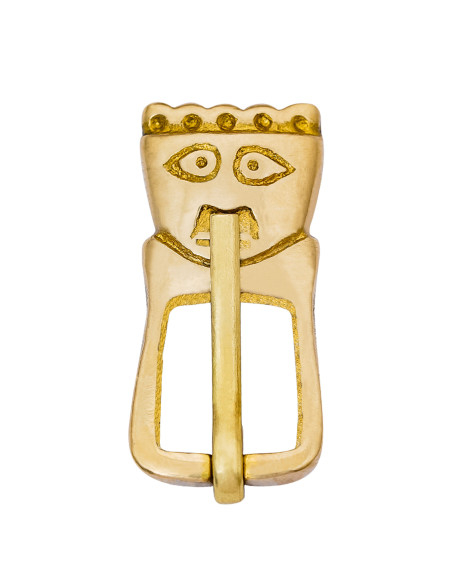 Boucle médiévale en laiton XIVe...