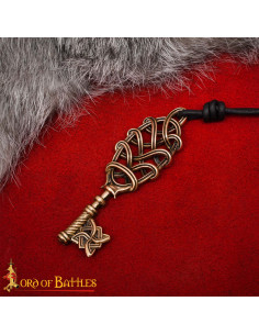 Pendentif viking en forme de clé en bronze coulé