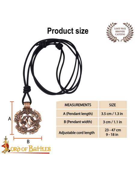 Pendentif viking en bronze design...