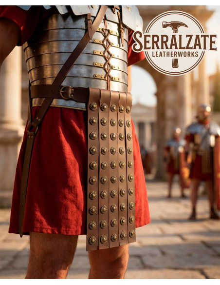 Ceinture romaine militaire en cuir...