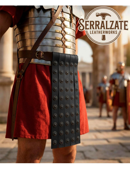 Ceinture romaine militaire en cuir...