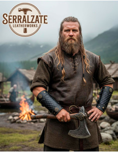 Bracelets en cuir noirs Bertrand pour la reconstitution