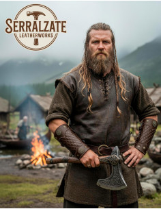 Bracelets en cuir marron Bertrand pour reconstitution 2