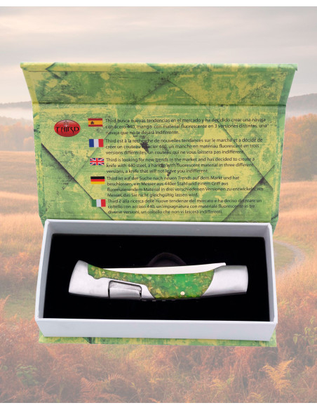 Couteau Third en acier 440 avec...