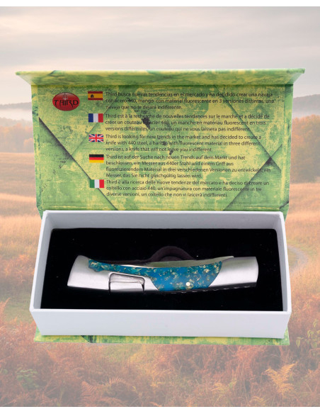 Couteau Third en acier 440 avec...