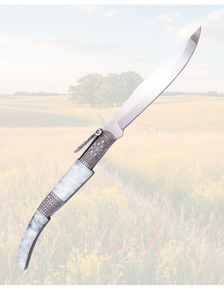 Couteau à crin de soie perle en acier...