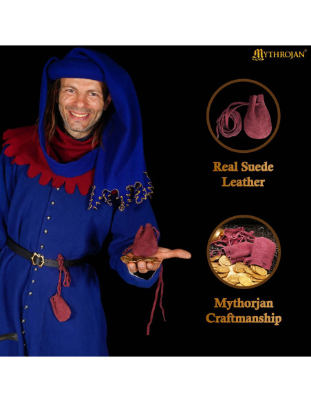 Pack de 2 sacs à aumône médiévaux en...