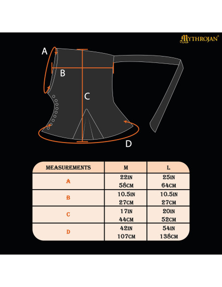Gugel médiéval en laine avec boutons...