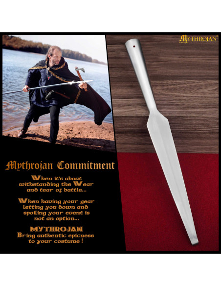 Pointe de lance viking en acier,...