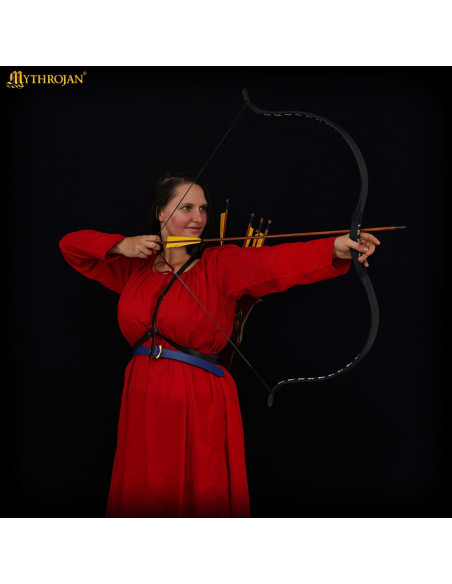 Robe médiévale longue en coton modèle...