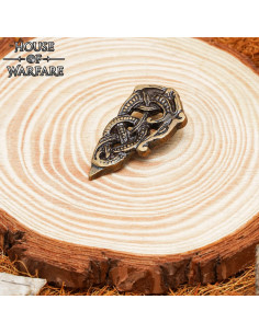 Pointe de ceinture viking en laiton ancien