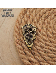 Pointe de ceinture viking en laiton ancien 2