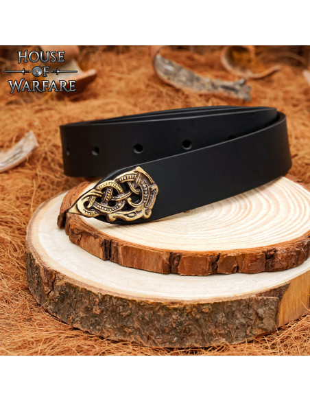 Pointe de ceinture viking en laiton...