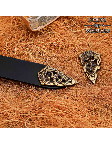 Pointe de ceinture viking en laiton...