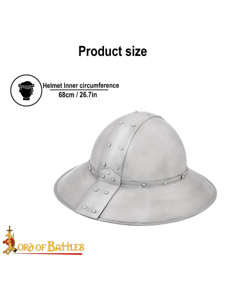 Casque médiéval Kettle avec doublure...
