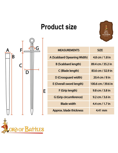 Épée viking médiévale forgée à la...