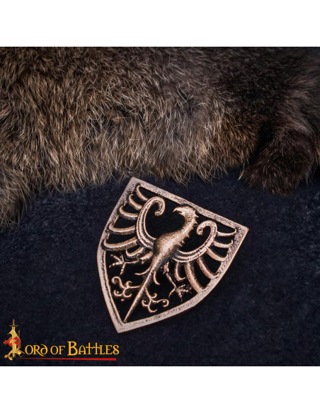 Ornement aigle héraldique en bronze...