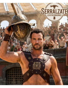 Plastron de gladiateur ajustable en cuir LARP et cosplay,...