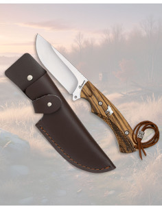 Couteau de chasse Albainox chapiteau Taureau, avec étui
