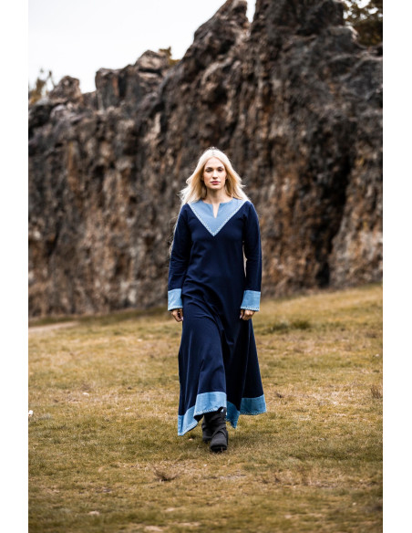 Robe femme viking Jorunn, Bleu-Bleu...
