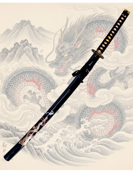 Katana fonctionnelle en acier 1045...