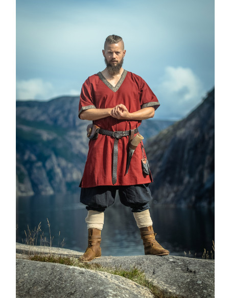 Tunique viking courte modèle Loki, rouge