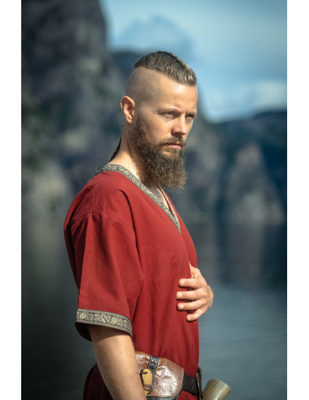 Tunique viking courte modèle Loki, rouge