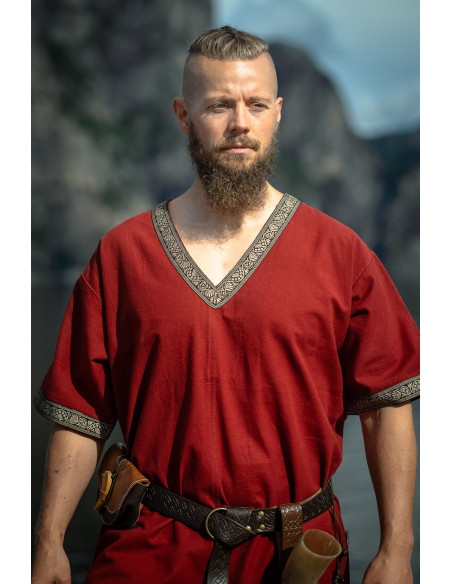 Tunique viking courte modèle Loki, rouge