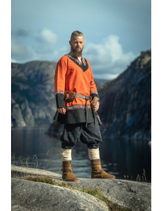 Tunique courte viking modèle Freydis, couleur orange 2
