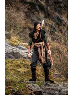 Tunique médiévale d'archer modèle Arais, noir 2