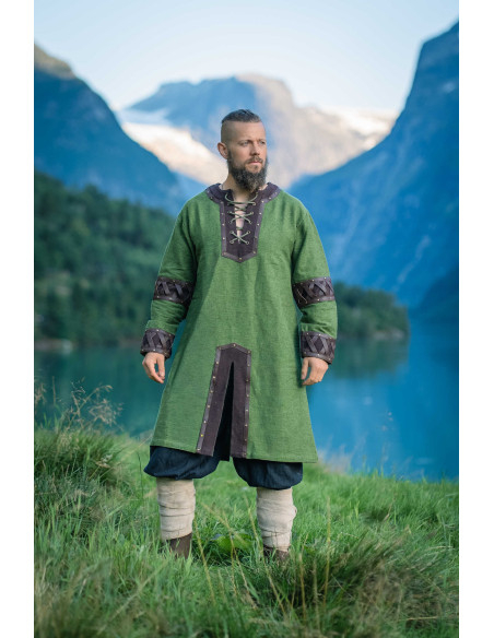 Tunique viking modèle Leif, verte...