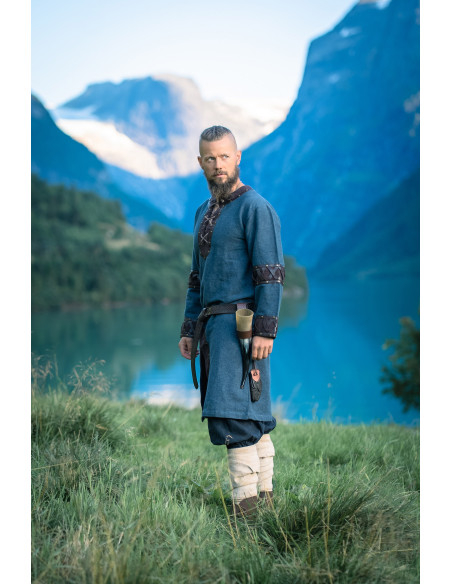 Tunique viking modèle Leif, bleue...