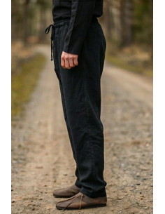 Pantalon médiéval modèle Peter, couleur noire 2