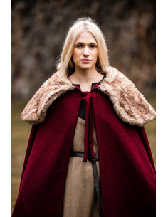 Cape viking unisexe modèle Janne, couleur rouge 2