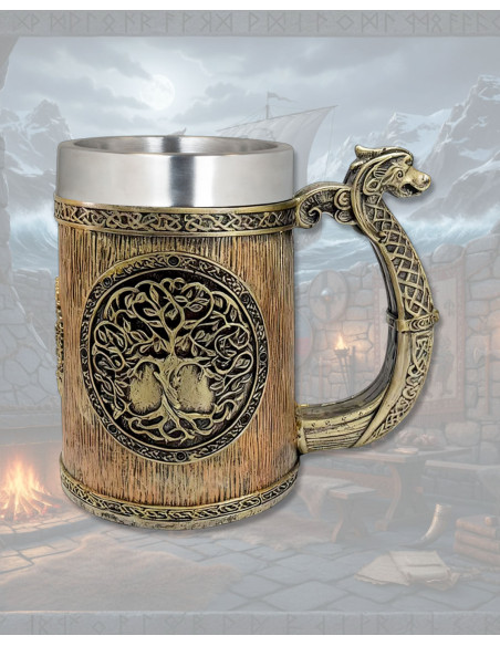 Mug XXL en résine modèle Arbre Viking