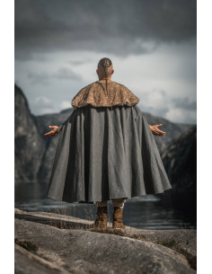 Cape viking unis modèle Janne, couleur gris 2