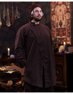 Tunique médiévale en coton modèle Oberón, couleur marron 2