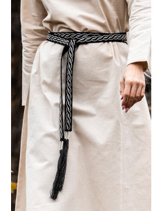 Ceinture unisexe modèle Veigga noire avec broderies 2