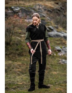 Ceinture unisexe modèle Veigga beige avec broderies 2