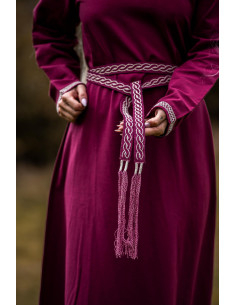 Ceinture unisexe modèle Veigga, rouge avec broderies 2