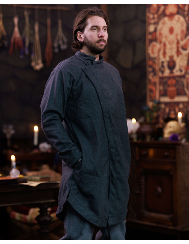 Tunique médiévale en laine modèle Oberon, couleur grise