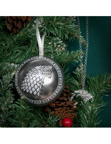 Collier Game of Thrones Loup-Garou Maison Stark