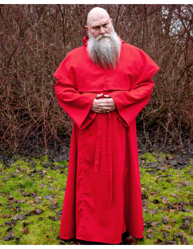 Habit de moine en coton modèle Adson, couleur rouge