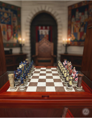Échecs maures et chrétiens faits à la main