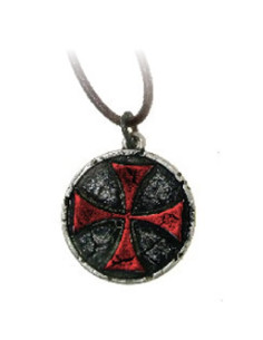 Pendentif Croix Templier Rouge (3.3 cms.)