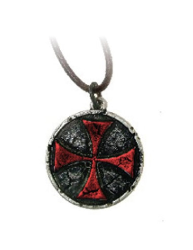 Pendentif Croix Templier Rouge (3.3 cms.)