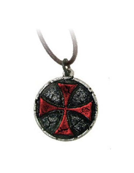 Pendentif Croix Templier Rouge (3.3...