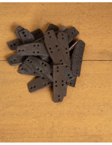 Pack de 25 plaques en cuir pour armure lamellaire, couleur noire