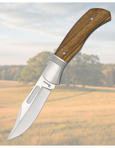 Couteau Albainox avec manche zèbre, lame 9 cm en acier inox